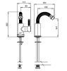 Athena bidet csaptelep 8523 méretei