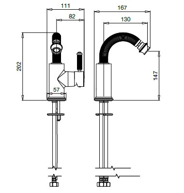 Athena bidet csaptelep 8523 méretei