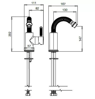 Athena bidet csaptelep 8523 méretei