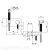 Athena fali bidet csaptelep 8566 méretei