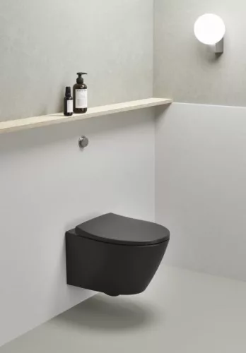 Sapho GSI Modo Swirflush fali WC ExtraGlaze matt fekete