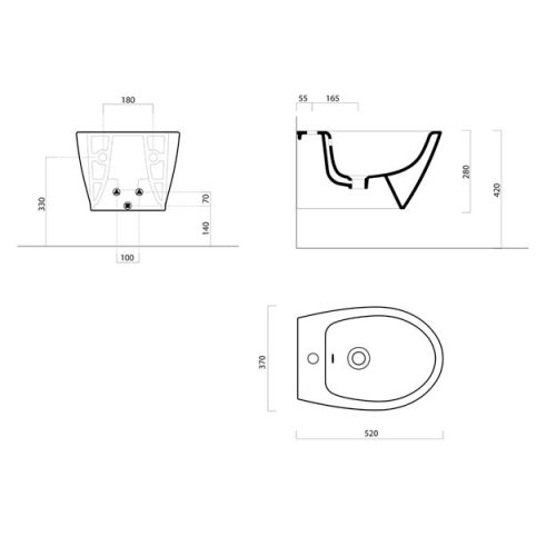 Sapho GSI Modo fali bidet ExtraGlaze
