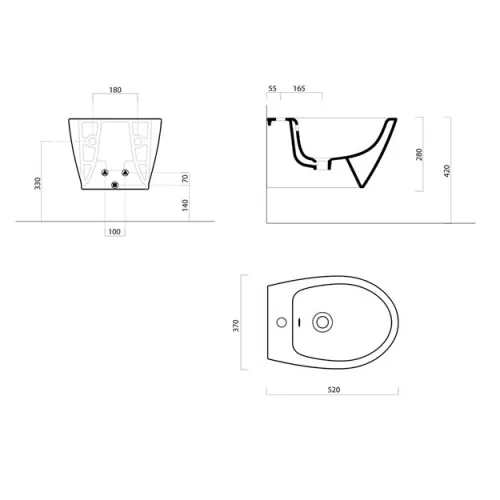Sapho GSI Modo fali bidet ExtraGlaze