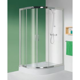 Kpl-L-KP4-TX5b 100x80 íves zuhanykabin + tálca jobbos