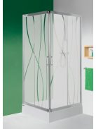 KN/TX5b 100x100 szögletes tolóajtós zuhanykabin w15 üveggel