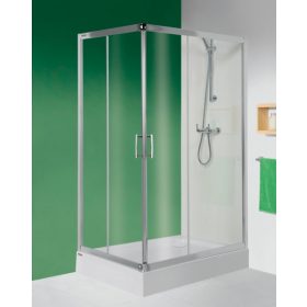 Sanplast KN/TX5b 100x80 szögletes tolóajtós zuhanykabin