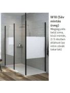 KN/Basic 90x90 szögletes zuhanykabin w18 üveggel
