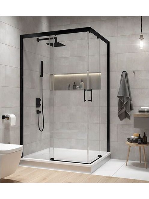 KN/FreeZone Black 90x90 szögletes zuhanykabin