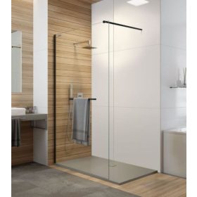 P/Free II 80 cm zuhanyfal fekete profil