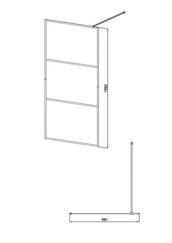 Sanotechnik Smart 100 cm Walk in zuhanyfal átlátszó