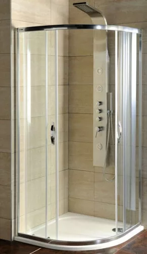 Gelco Sigma 90x90 íves zuhanykabin + öntött márvány tálca