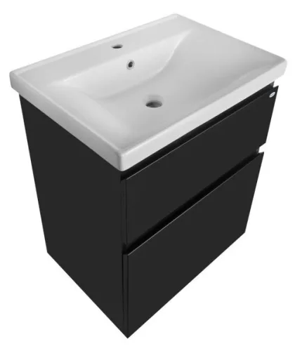 Aqualine  Altair 65 cm alsóbútor mosdóval matt fekete