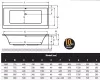 Tengiz 150x75 normál akril kád méretei