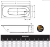 Como 180x80 normál akril kád méretei