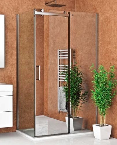 Roltechnik AMD2 120+AMB 80 szögletes, tolóajtós zuhanykabin