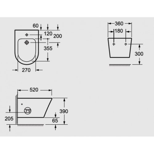 Arezzo Indiana fali bidet méretei