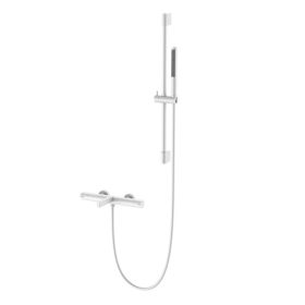 Arezzo Elegant termosztátos kádtöltő csaptelep zuhanyszettel matt fehér