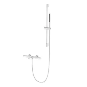 Arezzo Elegant termosztátos kádtöltő csaptelep zuhanyszettel matt fehér