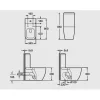 Arezzo Ohio Rimless monoblokkos WC, kombi