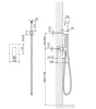 Arezzo Cubefield bidet csaptelep kézi zuhannyal