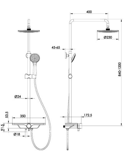 Sanotechnik AS705 zuhanyoszlop csapteleppel