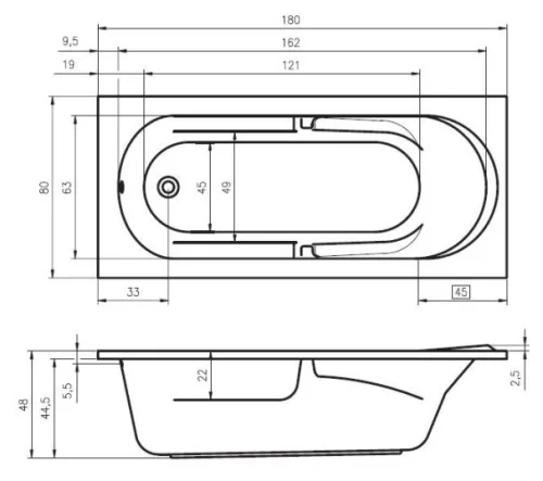 Future 180x80 akril kád méretei