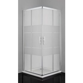 Sanotechnik Pro-Line 90x90 szögletes zuhanykabin csíkos