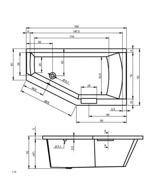 Geta 160x90 akril kád méretei