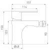 Ferro Algeo bidet csaptelep méretei