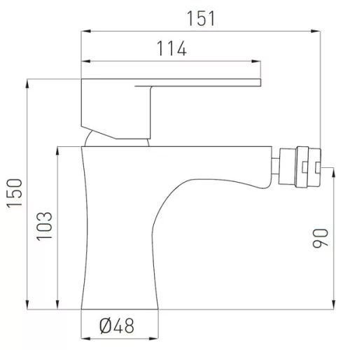 Ferro Algeo bidet csaptelep méretei