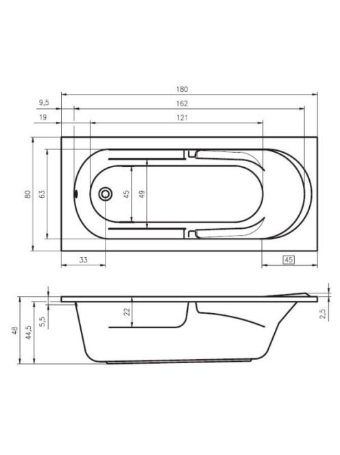 Future 180x80 akril kád méretei