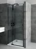 BI PF2 100 cm nyílóajtós zuhanyajtó fekete elox