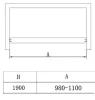Diplon BP5713SA-100-110 cm Okos nyílóajtós zuhanyajtó