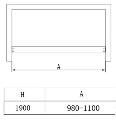 Diplon BP5713SA-100-110 cm Okos nyílóajtós zuhanyajtó