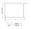 Diplon BP5717-80 cm Walk in zuhanyfal