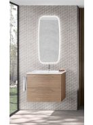 Nisy 60 cm moNisy 60 cm modern fürdőszobabútor fényes fehérdern fürdőszobabútor Sandy Walnut