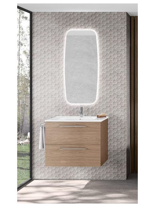 Nisy 60 cm moNisy 60 cm modern fürdőszobabútor fényes fehérdern fürdőszobabútor Sandy Walnut