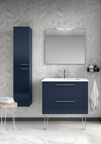 Nisy 80 cm Gloss Navy Blue