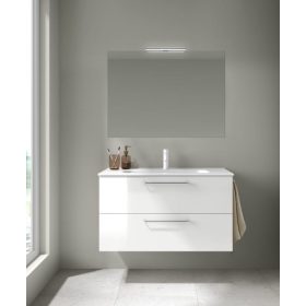 Nisy 100 cm modern fürdőszobabútor Gloss White
