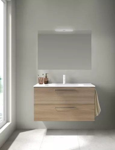 Nisy 100 cm modern fürdőszobabútor Sandy Walnut