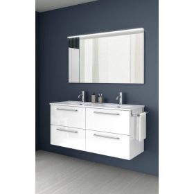 Nisy 120 cm modern fürdőszobabútor Gloss White