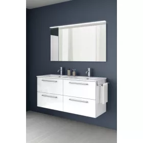 Nisy 120 cm modern fürdőszobabútor Gloss White
