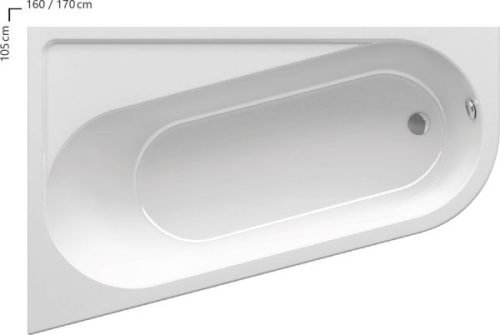 Chrome 160x105 aszimmetrikus akrilkád balos