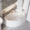 Rosa I 140x105 aszimmetrikus akrilkád jobbos