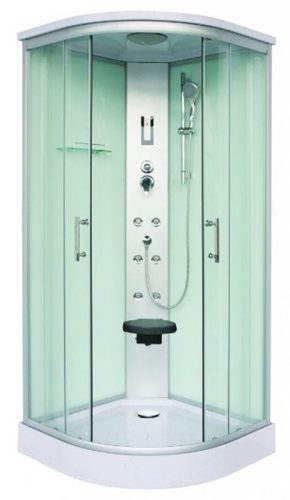 Sanotechnik Scala 90x90 hátfalas komplett hidromasszázs zuhanykabin, fehér