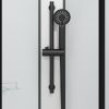 Sanotechnik Dallas Black 90x90 hátfalas komplett hidromasszázs zuhanykabin