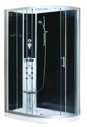 Sanotechnik Vario 120x80 hátfalas komplett hidromasszázs zuhanykabin elektronikával