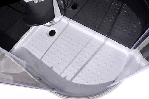 Sanotechnik Vario 120x80 hátfalas komplett hidromasszázs zuhanykabin elektronikával