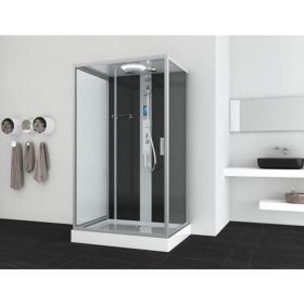   Sanotechnik Boston 120x90 hátfalas komplett hidromasszázs zuhanykabin
