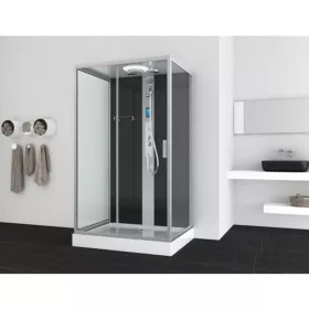   Sanotechnik Boston 120x90 hátfalas komplett hidromasszázs zuhanykabin